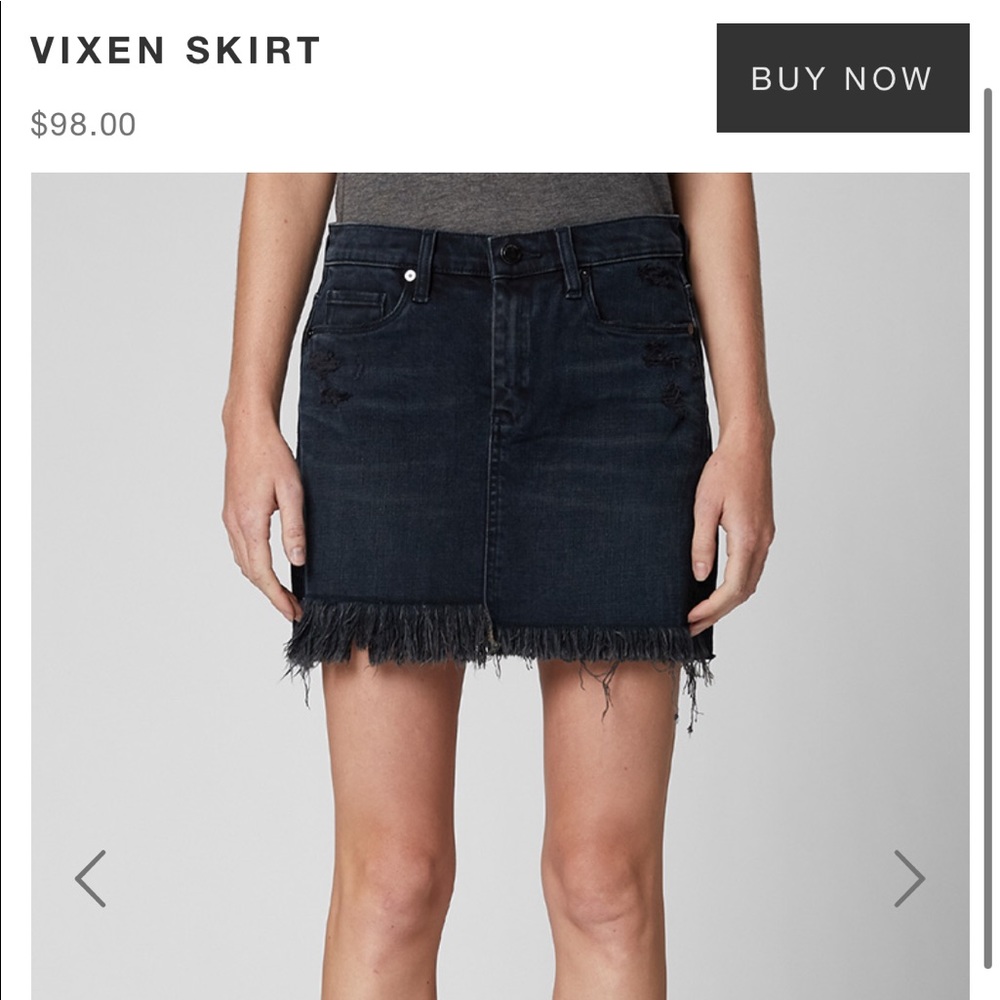 Blank NYC black denim skirt